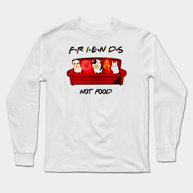 friends not food eating animals is weird Long Sleeve T-Shirt by windupraditya6